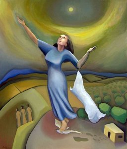 The Assumption Oil on canvas 40 1/2 X 48 inches